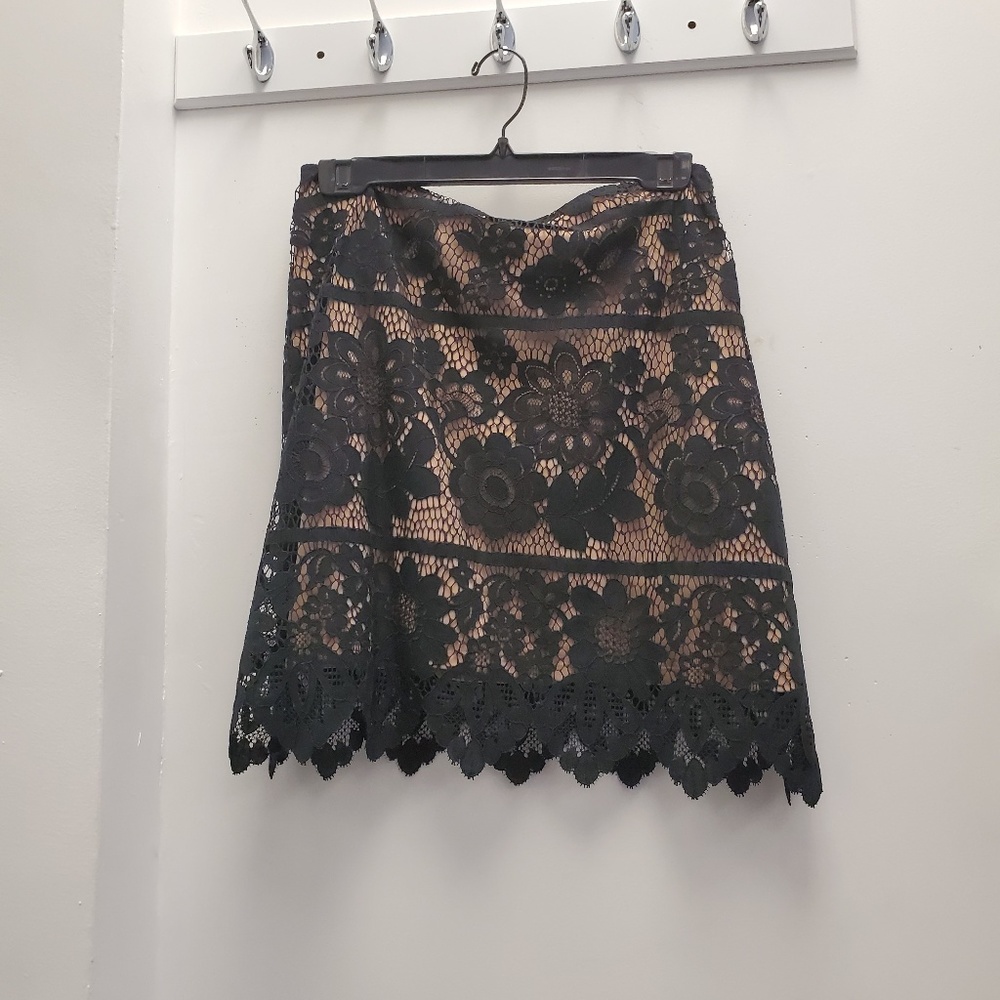 For Love and Lemons | Gianna Black Lace Mini Skirt